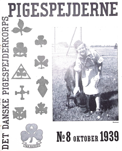 Forside: Pigespejderne 1939 årg 22 nr. 8