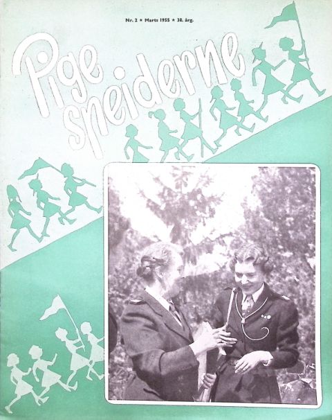 Forside: Pigespejderne 1955 årg 38 nr. 2