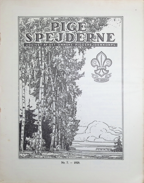 Forside: Pigespejderne 1929 årg 12 nr. 7
