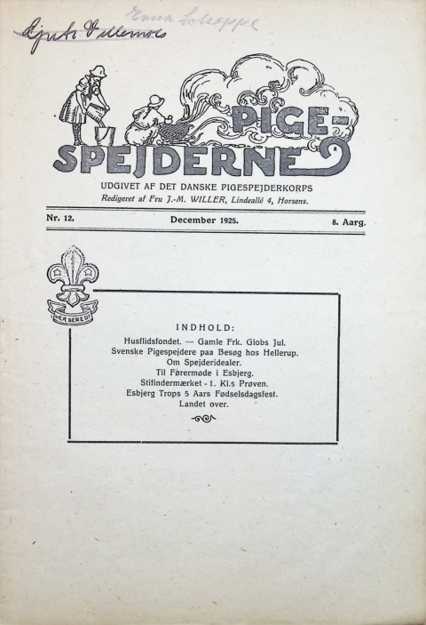 Forside: Pigespejderne 1925 årg 8 nr. 12
