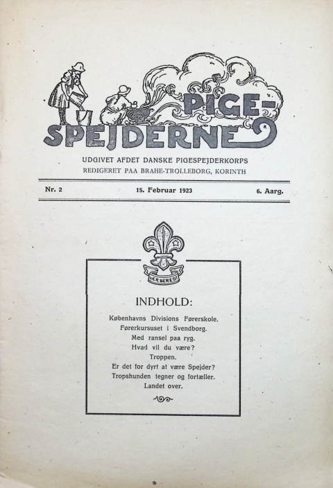 Forside: Pigespejderne 1923 årg 6 nr. 2