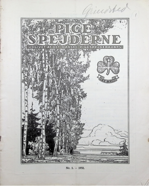Forside: Pigespejderne 1932 årg 15 nr. 1