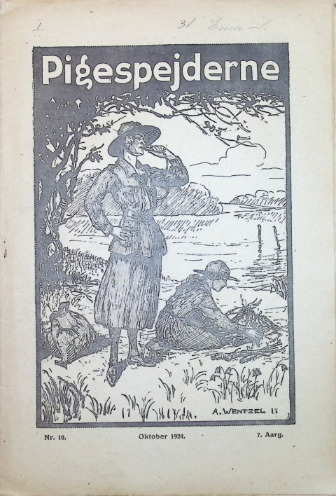 Forside: Pigespejderne 1924 årg 7 nr. 10