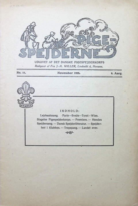 Forside: Pigespejderne 1925 årg 8 nr. 11
