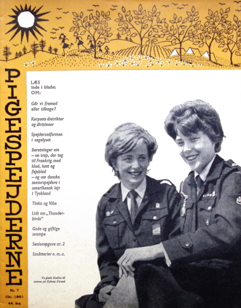 Forside: Pigespejderne 1961 årg 44 nr. 7