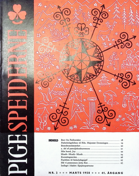 Forside: Pigespejderne 1958 årg 41 nr. 2