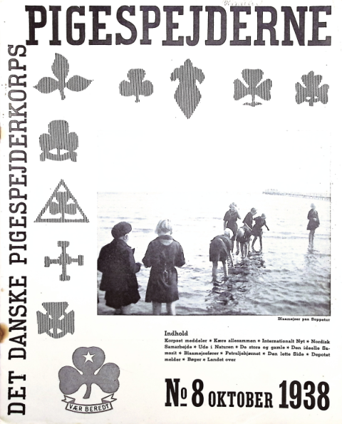Forside: Pigespejderne 1938 årg 21 nr. 8