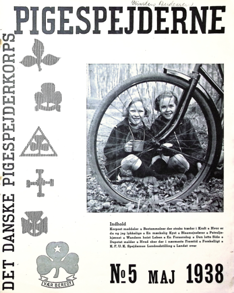 Forside: Pigespejderne 1938 årg 21 nr. 5