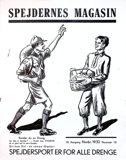 Forside: Spejdernes Magasin 1932 årg  16 nr 12