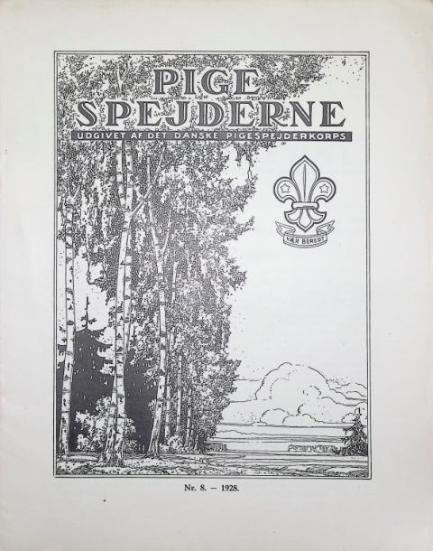 Forside: Pigespejderne 1928 årg 11 nr. 8