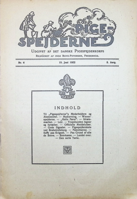 Forside: Pigespejderne 1922 årg 5 nr. 6