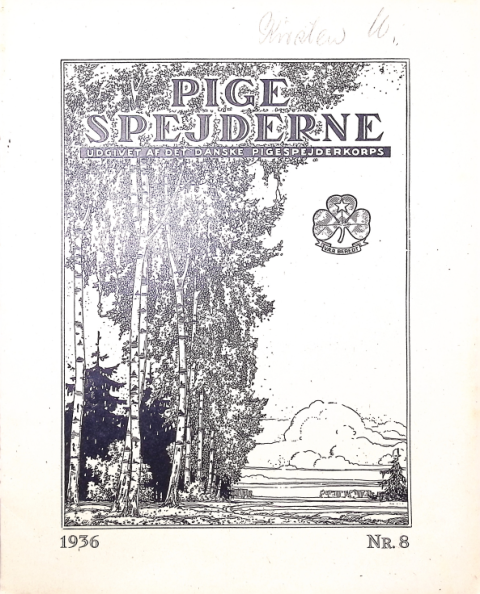 Forside: Pigespejderne 1936 årg 19 nr. 8