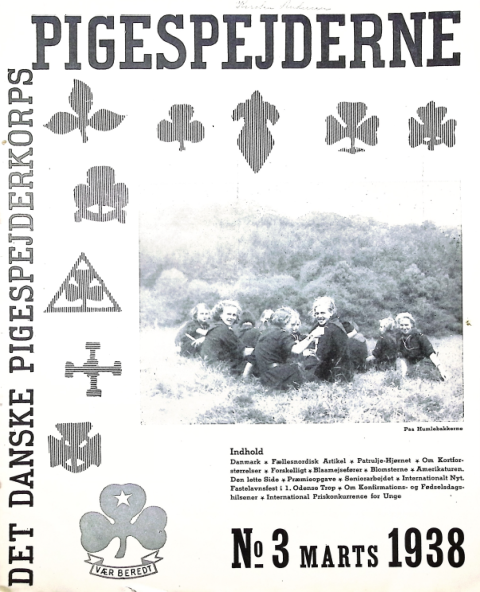 Forside: Pigespejderne 1938 årg 21 nr. 3