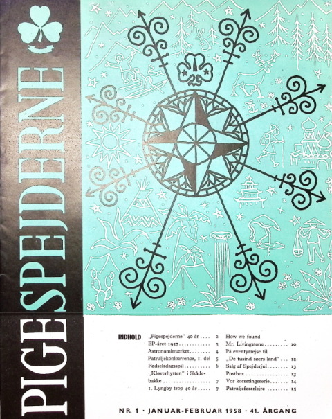 Forside: Pigespejderne 1958 årg 41 nr. 1