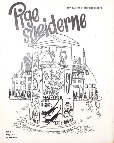 Forside: Pigespejderne 1953 årg 36 nr. 4
