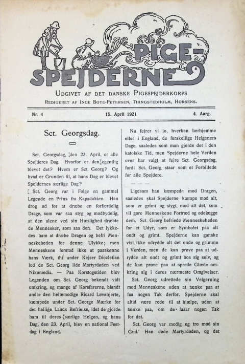 Forside: Pigespejderne 1921 årg 4 nr. 4
