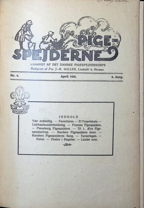 Forside: Pigespejderne 1925 årg 8 nr. 4