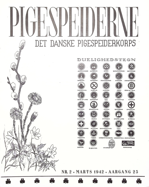 Forside: Pigespejderne 1942 årg 25 nr. 2