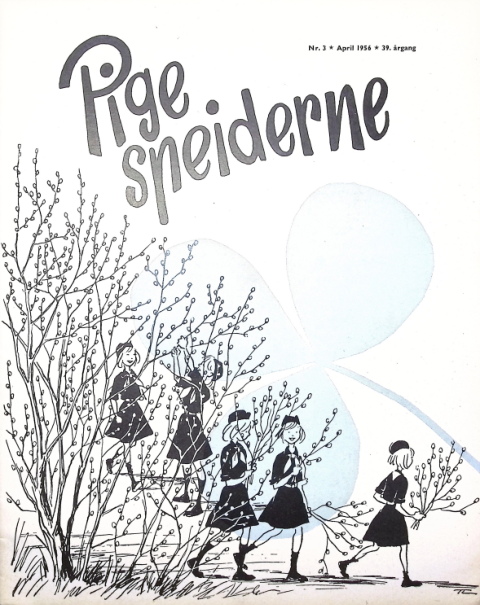Forside: Pigespejderne 1956 årg 39 nr. 3