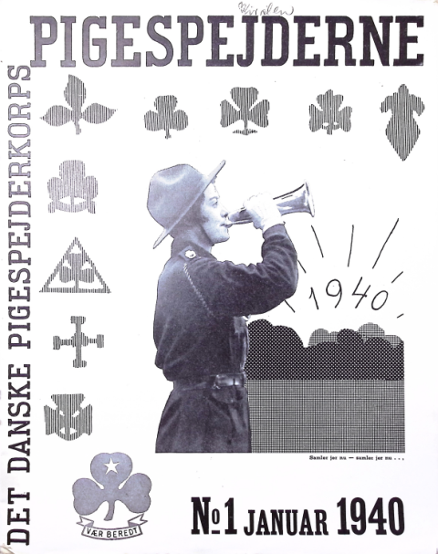Forside: Pigespejderne 1940 årg 23 nr. 1