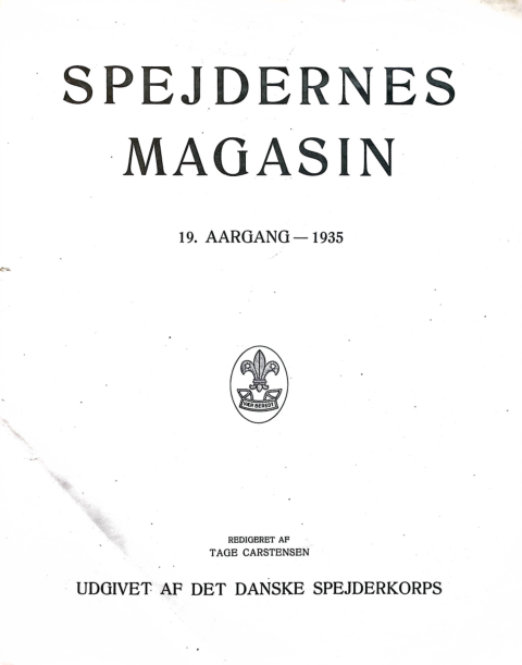 Forside: Spejdernes Magasin 1935 årg  19 indholdsfortegnelse