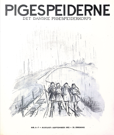 Forside: Pigespejderne 1952 årg 35 nr. 6-7