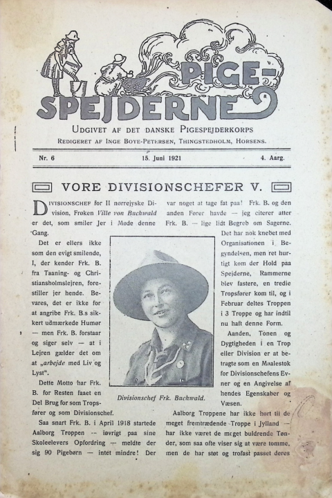 Forside: Pigespejderne 1921 årg 4 nr. 6