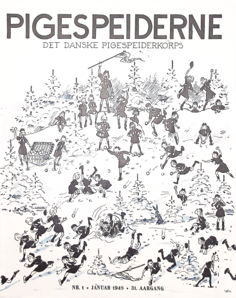 Forside: Pigespejderne 1948 årg 31 nr. 1