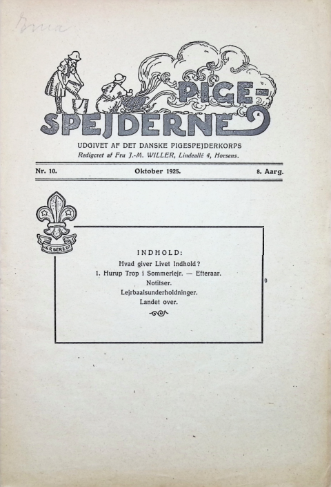 Forside: Pigespejderne 1925 årg 8 nr. 10