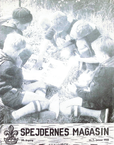 Forside: Spejdernes Magasin 1955 årg  39 nr 1