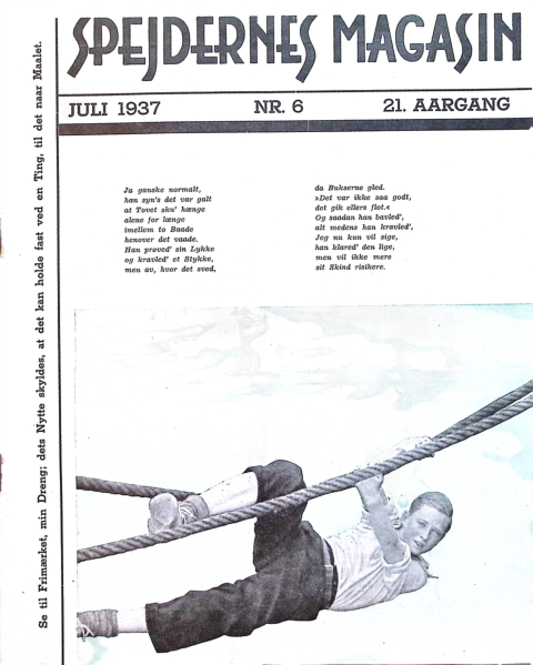 Forside: Spejdernes Magasin 1937 årg  21 nr 6
