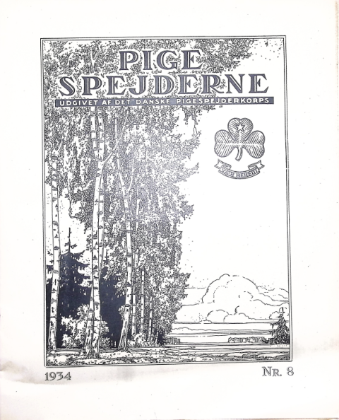 Forside: Pigespejderne 1934 årg 17 nr. 8