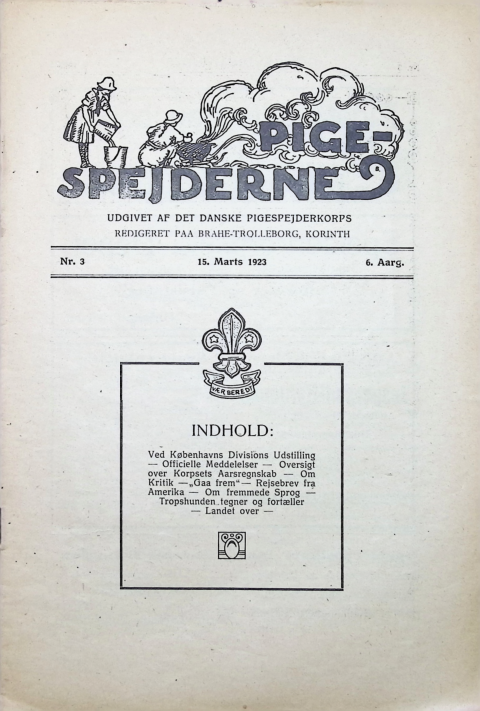 Forside: Pigespejderne 1923 årg 6 nr. 3