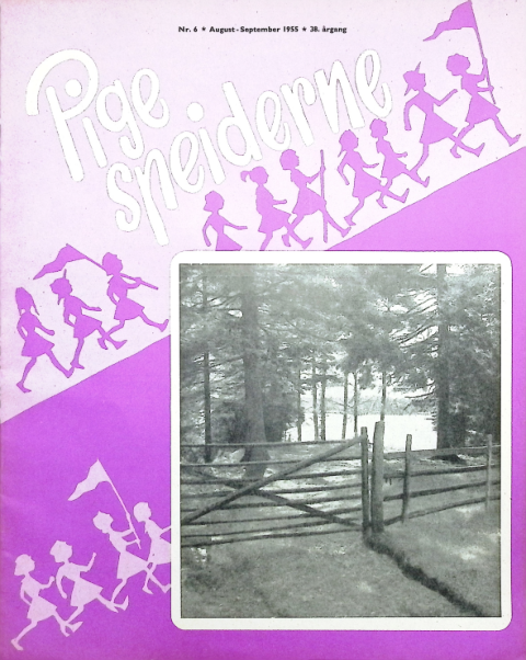 Forside: Pigespejderne 1955 årg 38 nr. 6