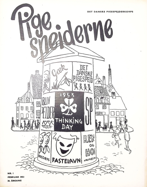 Forside: Pigespejderne 1953 årg 36 nr. 1