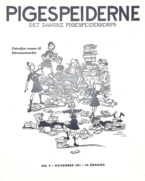 Forside: Pigespejderne 1951 årg 34 nr. 9