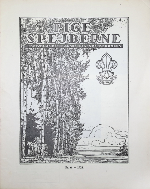 Forside: Pigespejderne 1928 årg 11 nr. 4