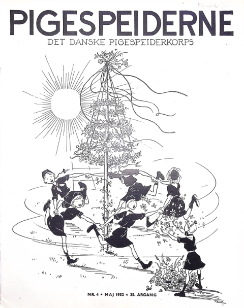 Forside: Pigespejderne 1952 årg 35 nr. 4