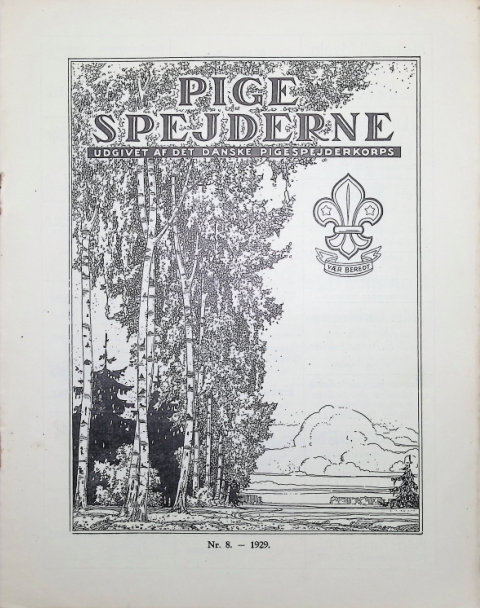Forside: Pigespejderne 1929 årg 12 nr. 8