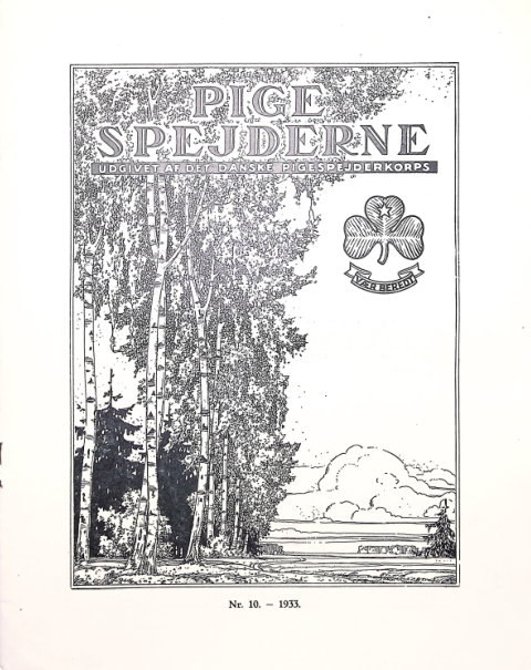 Forside: Pigespejderne 1933 årg 16 nr. 10