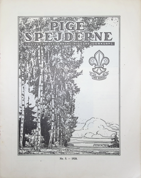 Forside: Pigespejderne 1928 årg 11 nr. 5