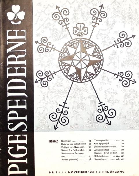 Forside: Pigespejderne 1958 årg 41 nr. 7