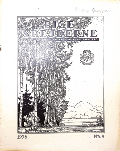 Forside: Pigespejderne 1936 årg 19 nr. 9
