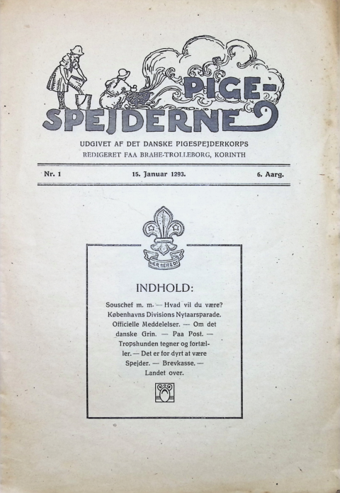 Forside: Pigespejderne 1923 årg 6 nr. 1