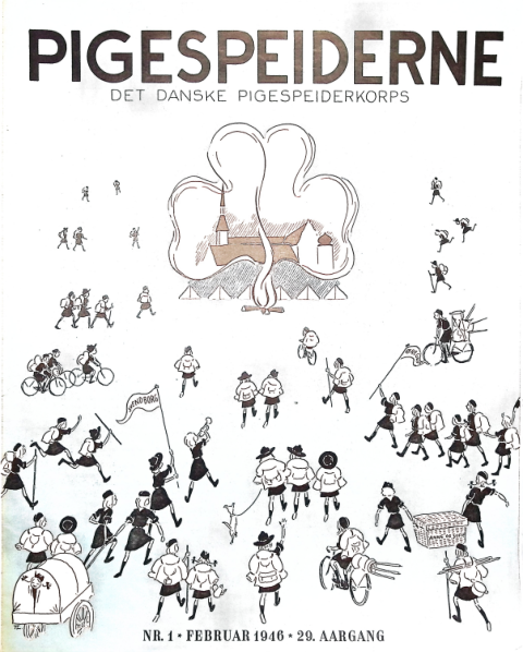 Forside: Pigespejderne 1946 årg 29 nr. 1