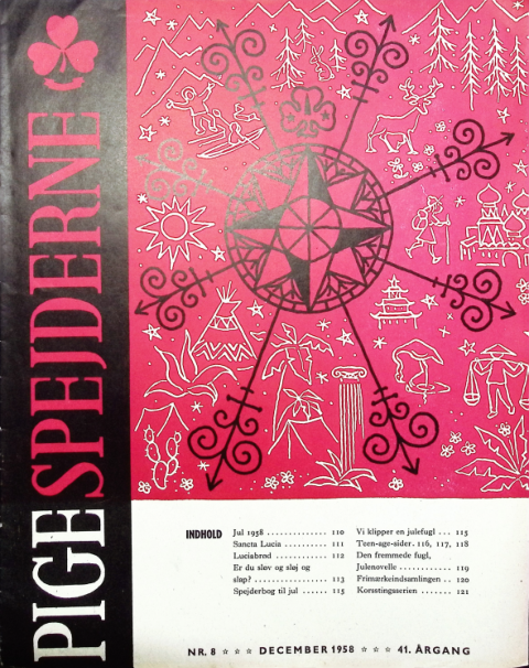 Forside: Pigespejderne 1958 årg 41 nr. 8