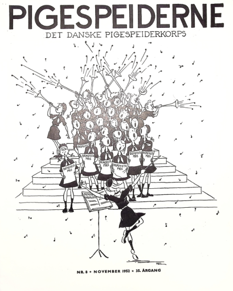 Forside: Pigespejderne 1952 årg 35 nr. 9