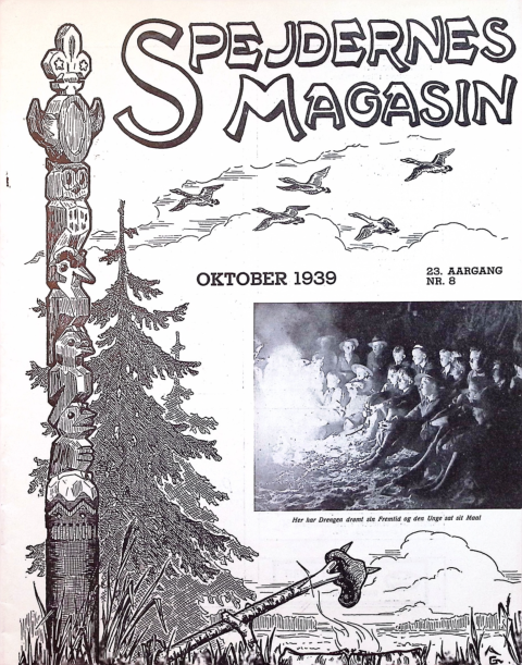 Forside: Spejdernes Magasin 1939 årg  23 nr 8