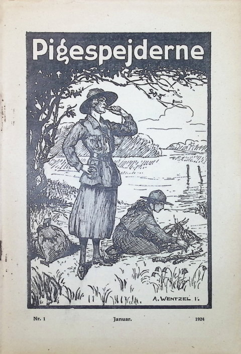 Forside: Pigespejderne 1924 årg 7 nr. 1