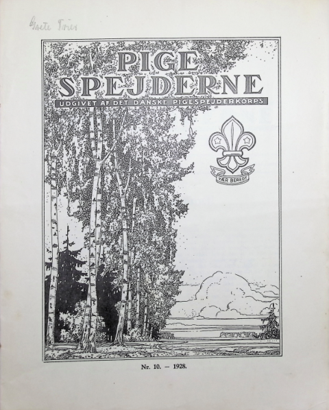 Forside: Pigespejderne 1928 årg 11 nr. 10
